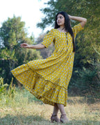 Leafing Yellow Dress