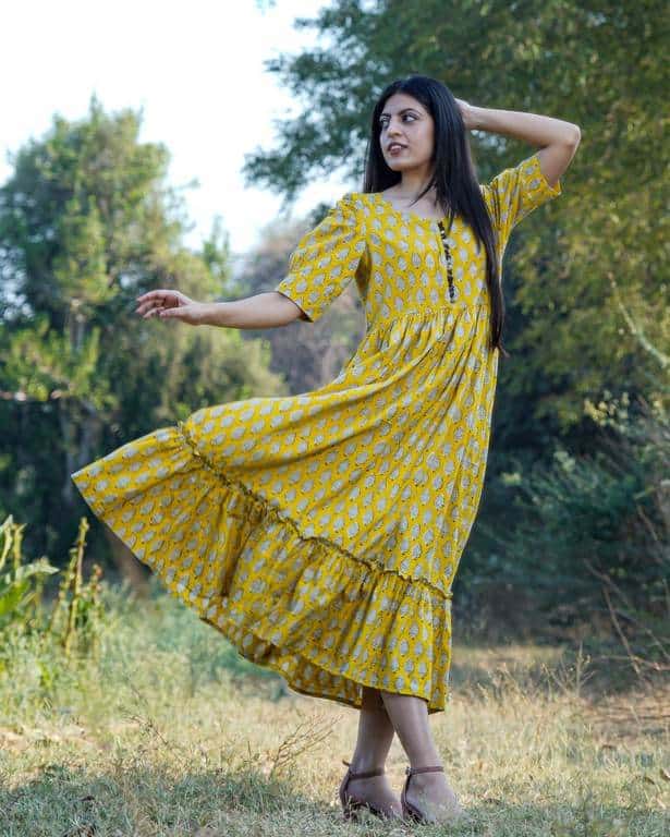 Leafing Yellow Dress