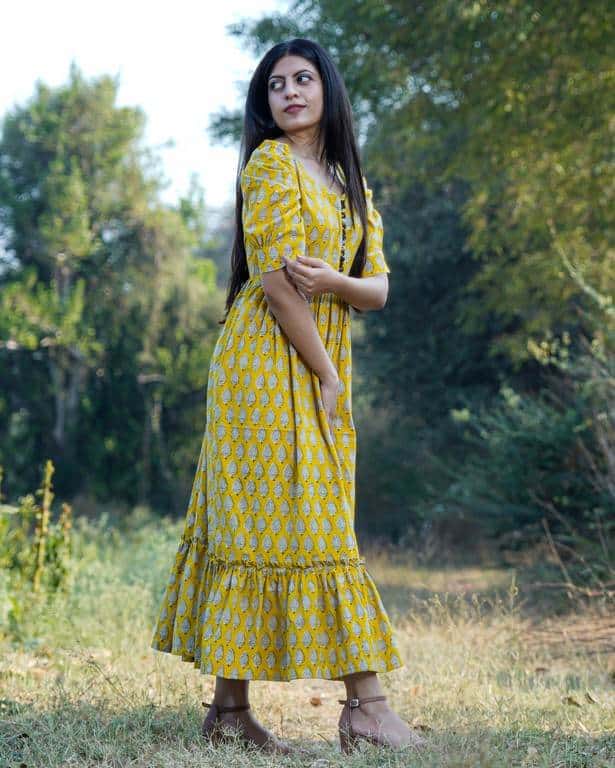 Leafing Yellow Dress