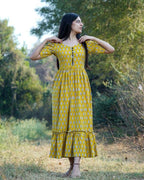 Leafing Yellow Dress