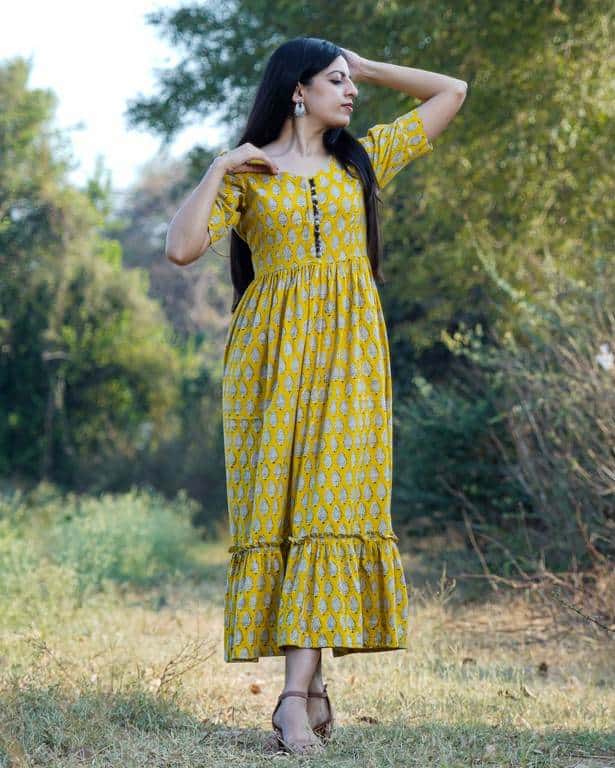 Leafing Yellow Dress
