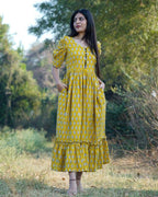 Leafing Yellow Dress