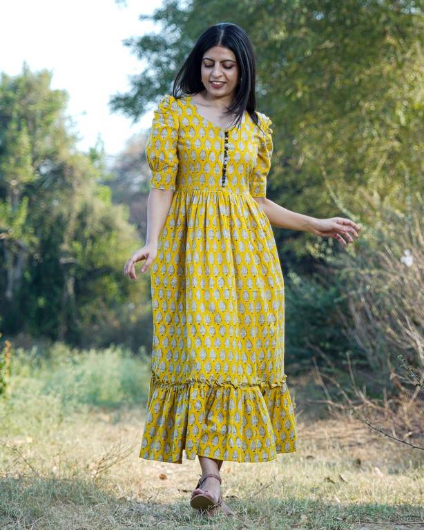 Leafing Yellow Dress