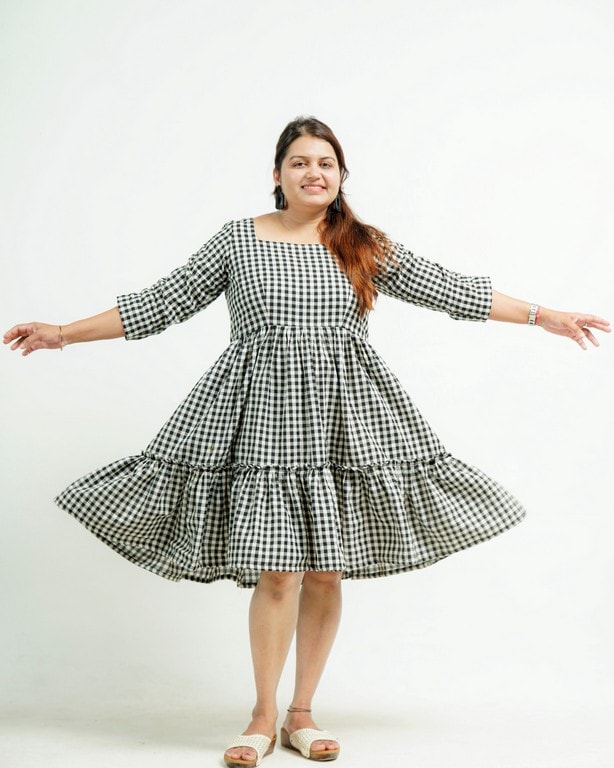 Ikat Checkered Mom Kid Twinning