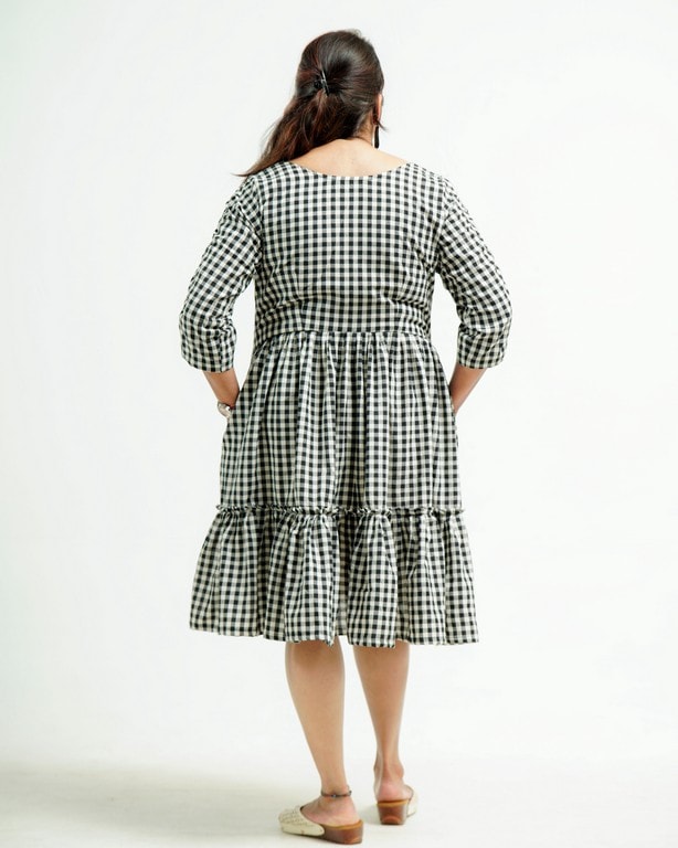 Ikat Checkered Mom Kid Twinning
