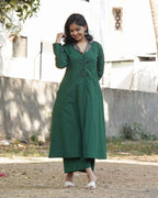 Clover Green Maternity Kurta with Plazzo