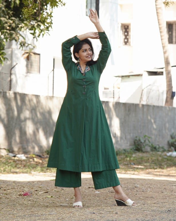 Clover Green Maternity Kurta with Plazzo