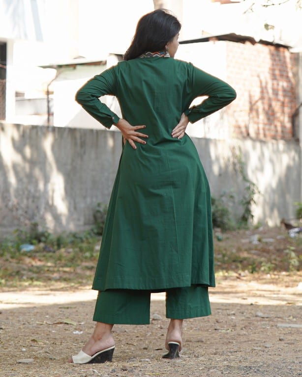 Clover Green Maternity Kurta with Plazzo