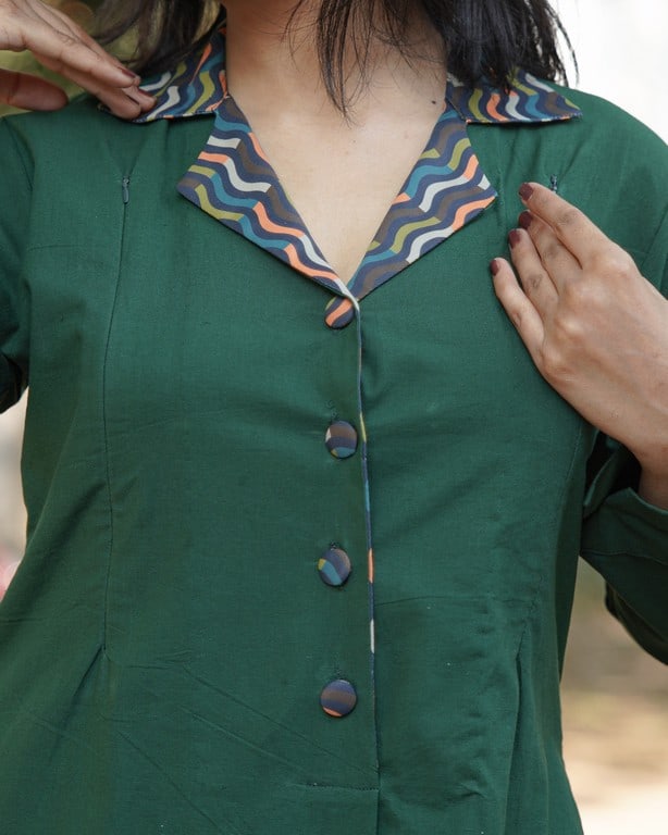 Clover Green Maternity Kurta with Plazzo
