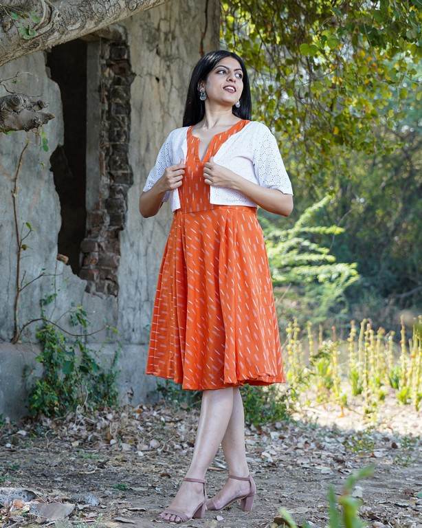 Orange Obsession Dress with Jacket Main image