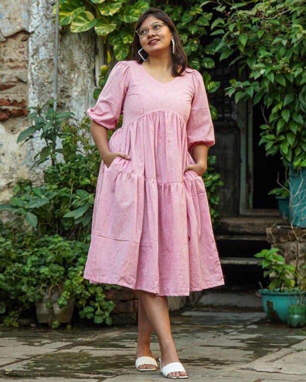 Orchid Pink Tiered Dress