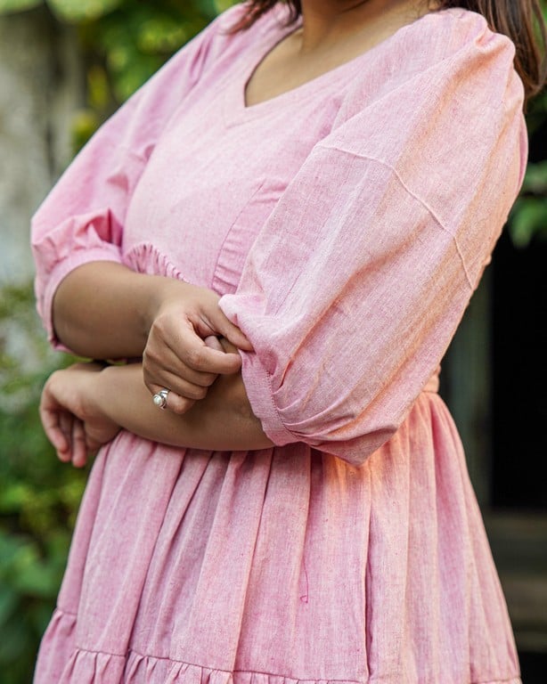 Orchid Pink Tiered Dress