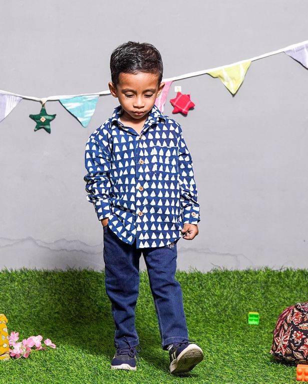 Indigo Triad Kids Shirt