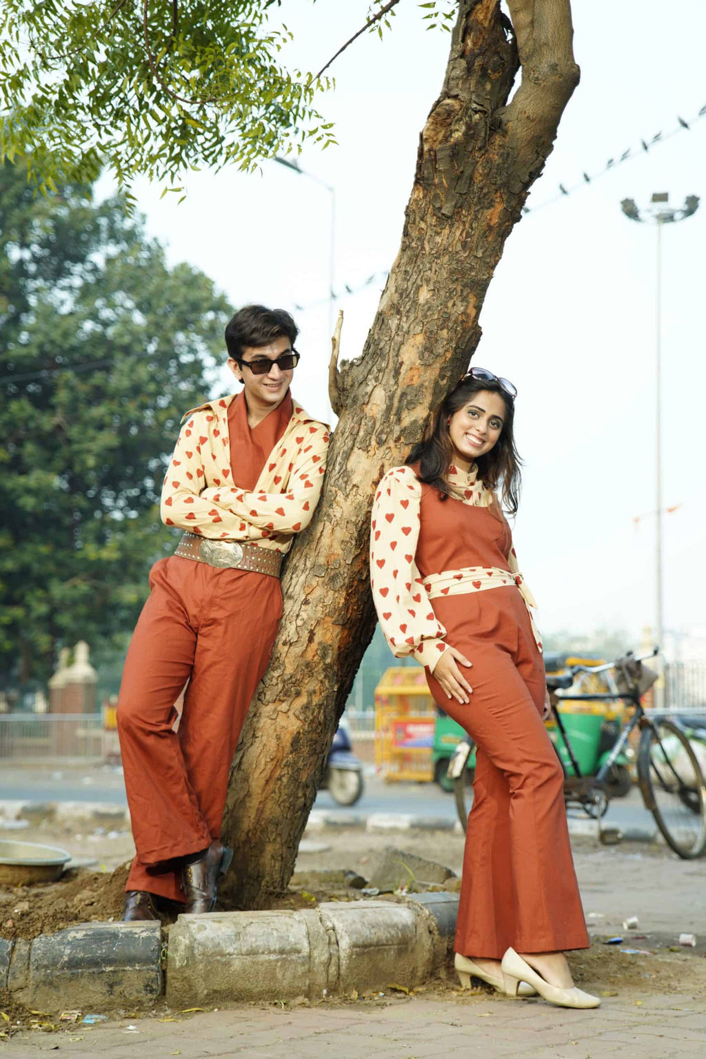 Red Cinnamon Cupid Retro Couple Set