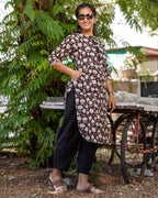 Tulip Black Straight Maternity Kurta