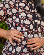 Tulip Black Straight Maternity Kurta