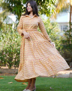 Spring Yellow Tiered Dress