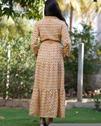 Spring Yellow Tiered Dress