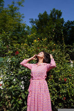 Spring Pink Tiered Dress