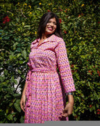 Spring Pink Tiered Dress
