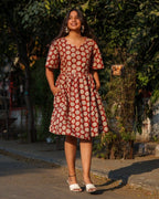 Rosy Vine Short Maternity Dress
