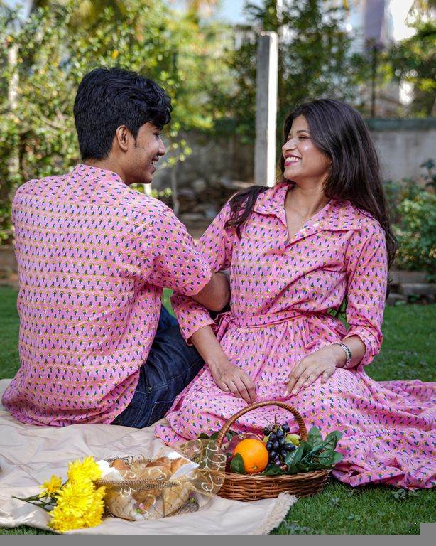 Spring Pink Couple Set