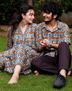 Caramel Floral Couple Twinning Outfit