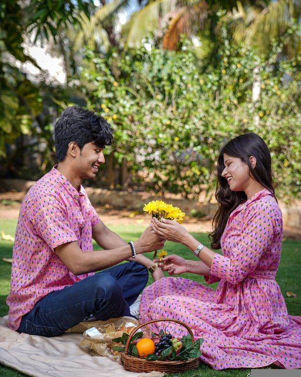 Spring Pink Couple Set