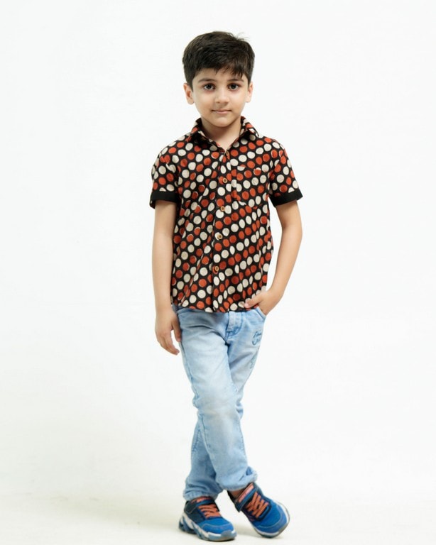 Archies Red Polka Kids Shirt Main image