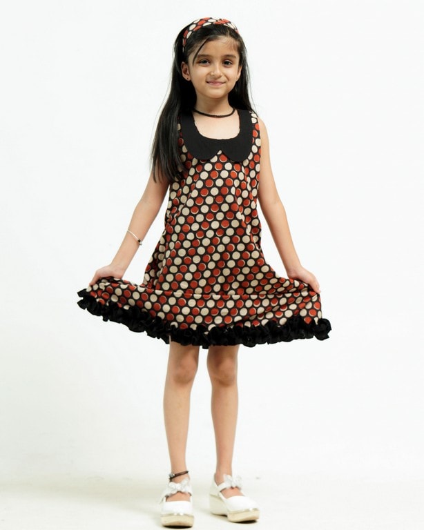 Archies Red Polka Girl Dress