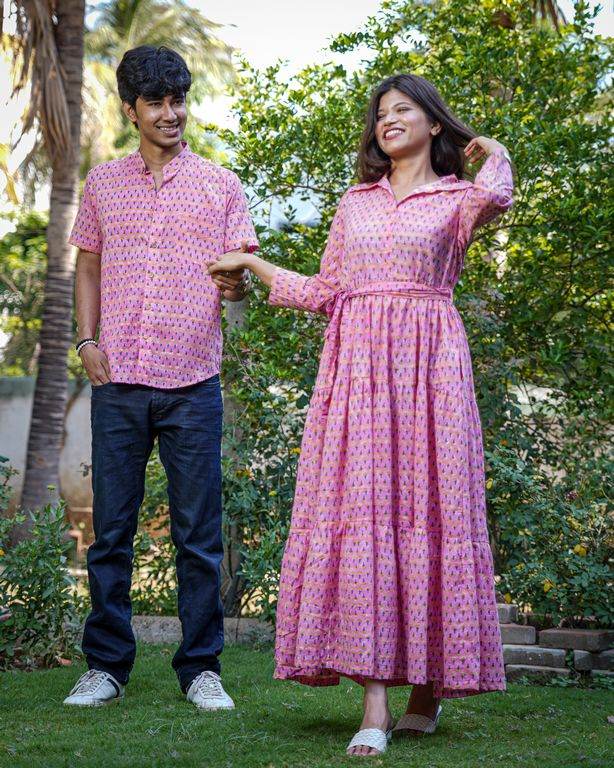 Spring Pink Couple Set