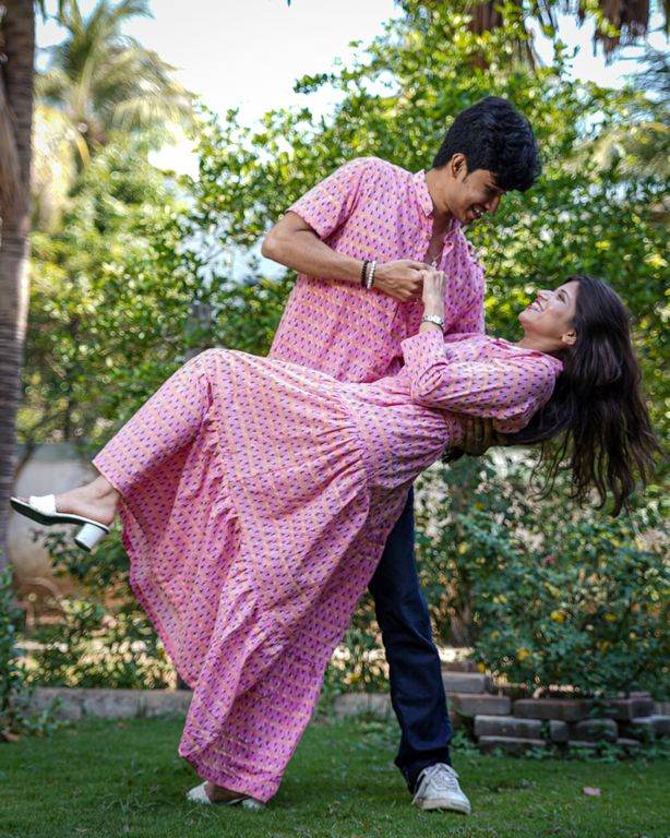 Spring Pink Couple Set