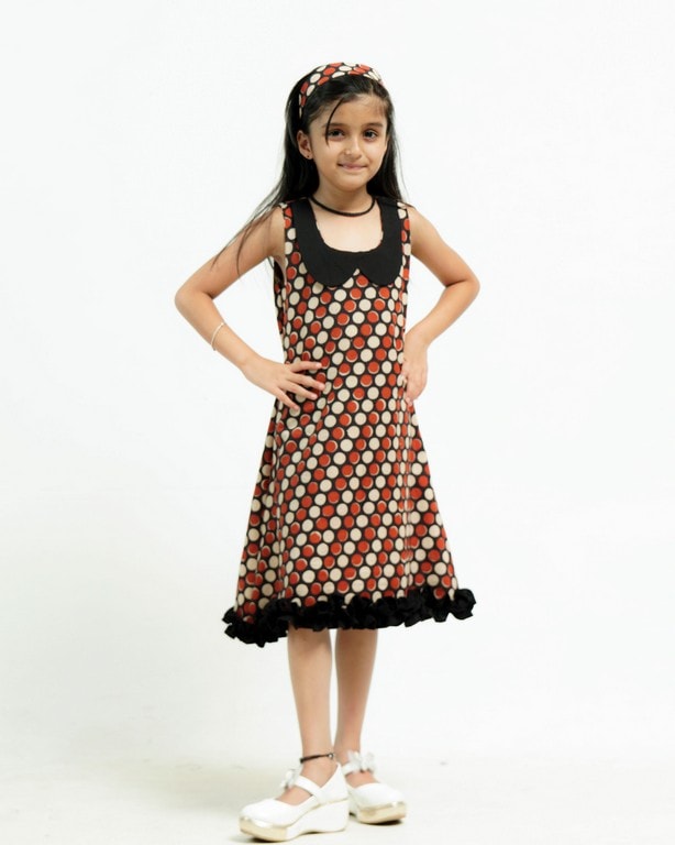 Archies Red Polka Girl Dress