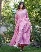 Spring Pink Tiered Dress