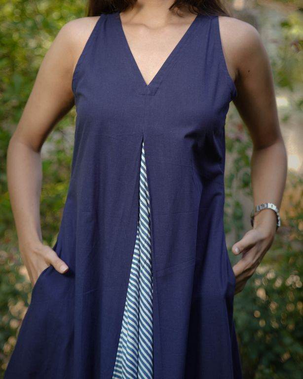 Blue Loma Indie Lines Long Dress