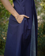 Blue Loma Indie Lines Long Maternity Dress