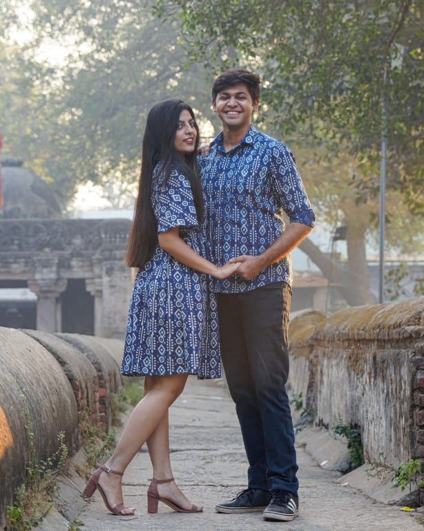 Indigo Warli Short Couple Set