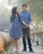Indigo Warli Short Couple Set