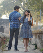 Indigo Warli Short Couple Set