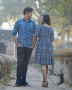 Indigo Warli Short Couple Set