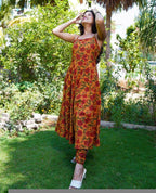 Gerua Floral Spaghetti Maternity Palazzo Set