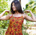Gerua Floral Spaghetti Palazzo Set