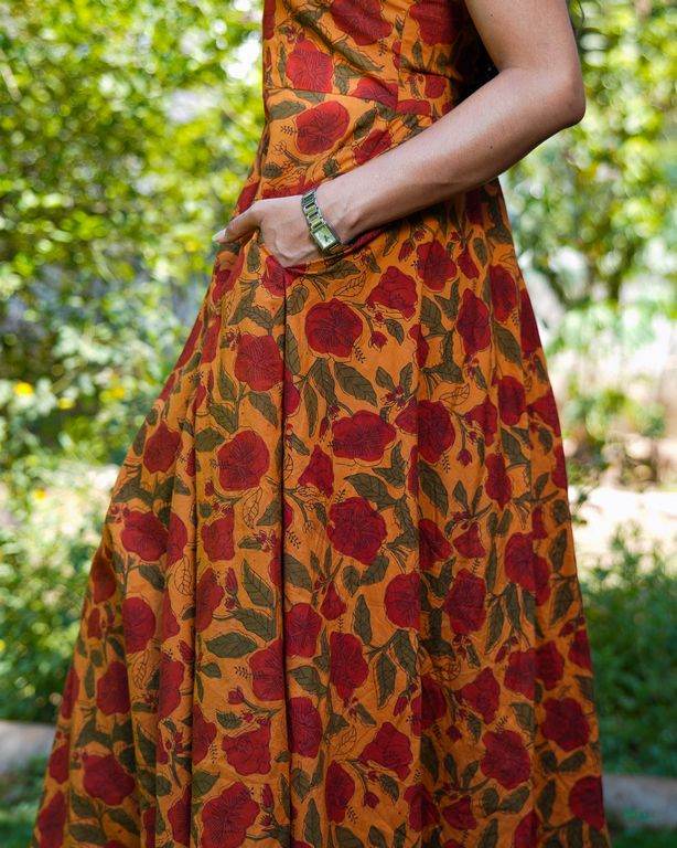 Gerua Floral Spaghetti Palazzo Set