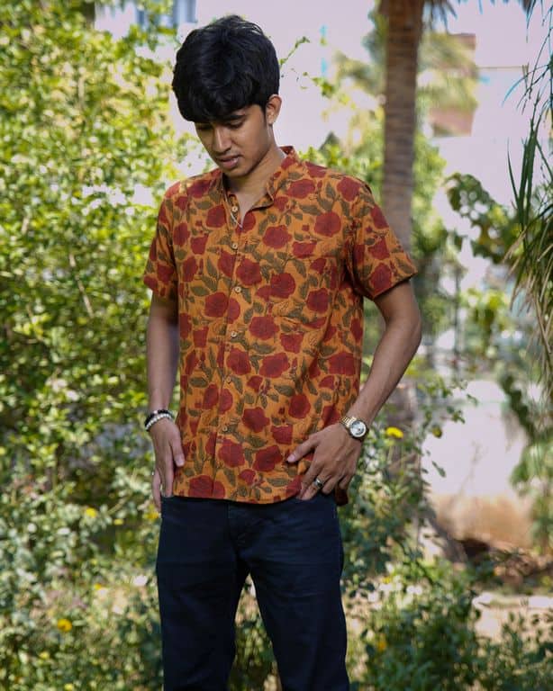 Gerua Floral Spaghetti Shirt