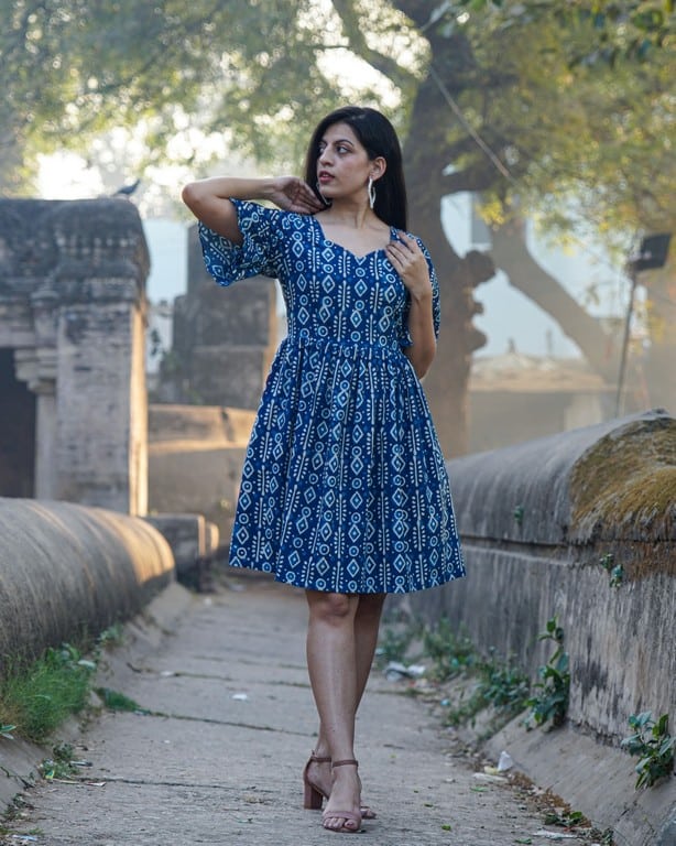 Indigo Warli Dress
