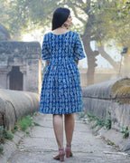Indigo Warli Short Dress