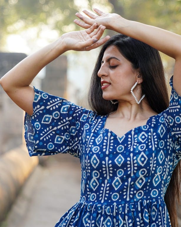 Indigo Warli Short Couple Set