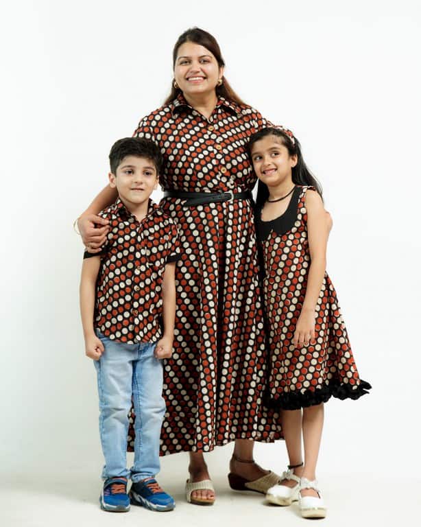 Archies Red Polka Dot Mother Kids Twinning