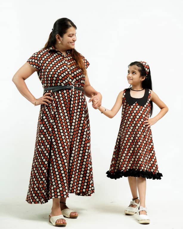 Archies Red Polka Dot Mother Kids Twinning