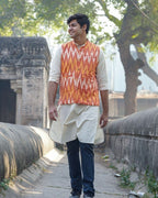 Orange Blossom Flair Ikat Couple Set
